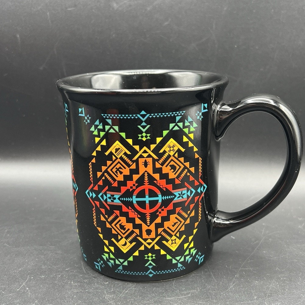 Pendleton Woolen Mills Mug 18oz Aztec Tribal Pattern Black Legendary Collection